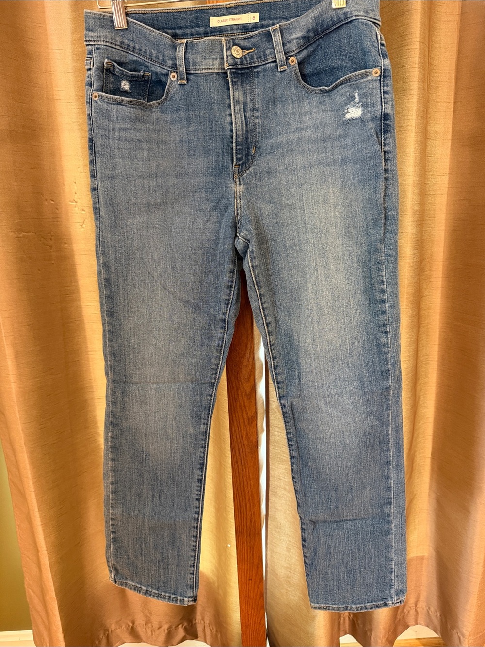 Levi's Blue Back-Pocket Straight Jeans